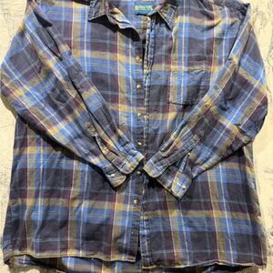 Harbor Bay Navy and Blue Plaid Button-Down Shirt - Men's